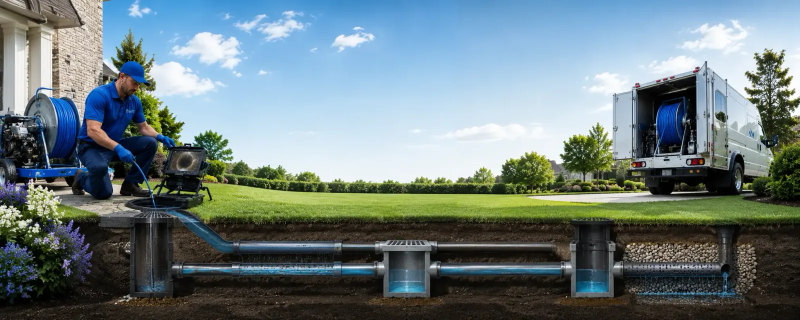 Outdoor drain cleaning information for Lookout, WV